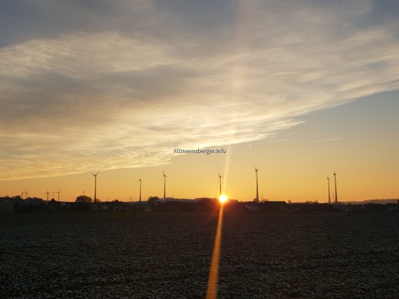 Sonnenaufgang über Erksdorf